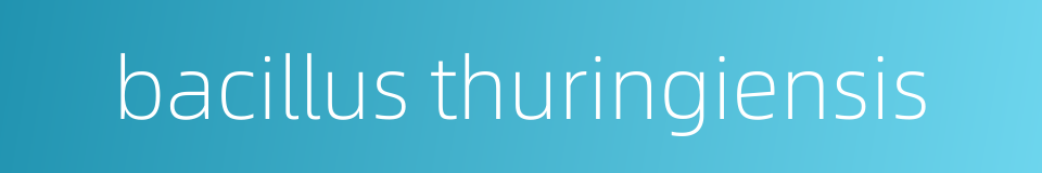 bacillus thuringiensis的同义词