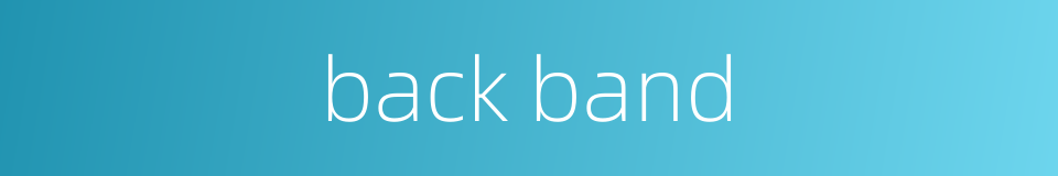 back band的同义词