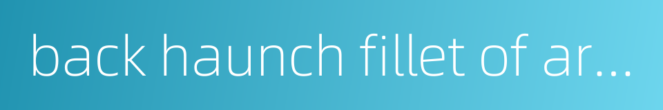 back haunch fillet of arch的同义词