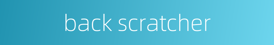 back scratcher的同义词