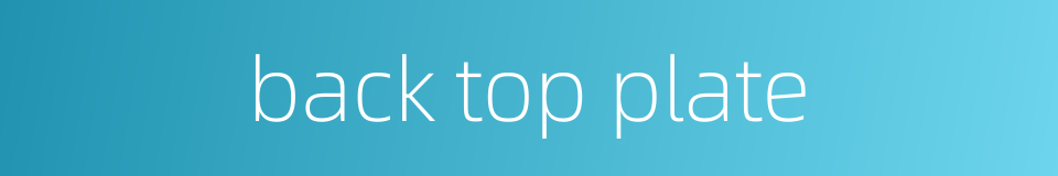 back top plate的同义词