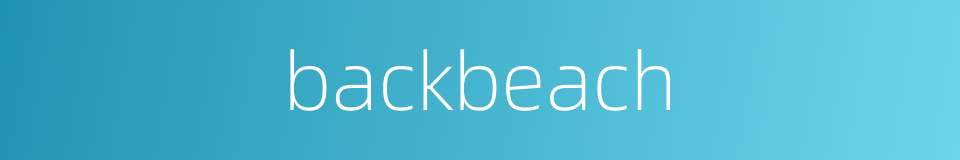 backbeach的同义词