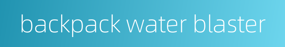 backpack water blaster的同义词