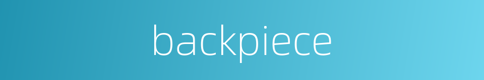 backpiece的同义词