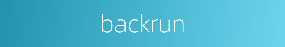 backrun的同义词