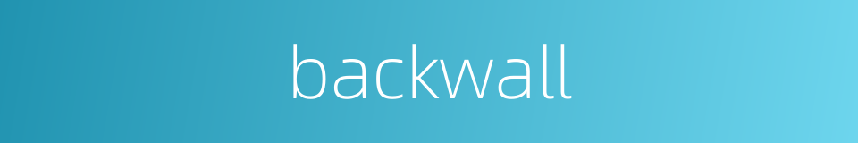 backwall的同义词