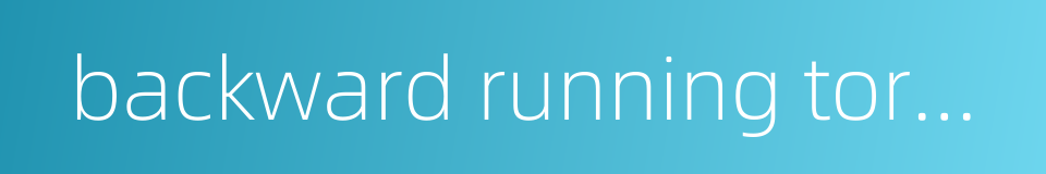 backward running torque converter的同义词