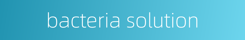 bacteria solution的同义词
