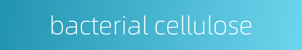 bacterial cellulose的同义词