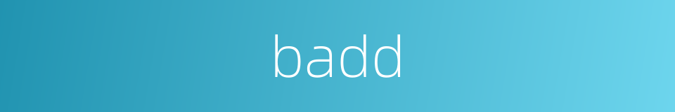 badd的同义词