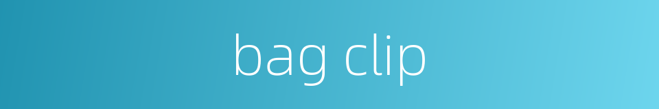 bag clip的同义词