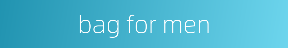 bag for men的同义词