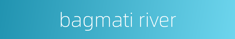 bagmati river的同义词