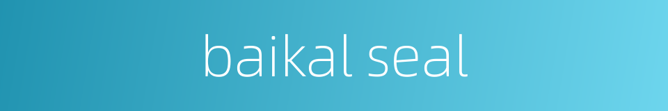 baikal seal的同义词