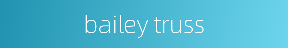 bailey truss的同义词