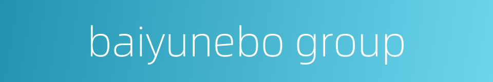 baiyunebo group的同义词