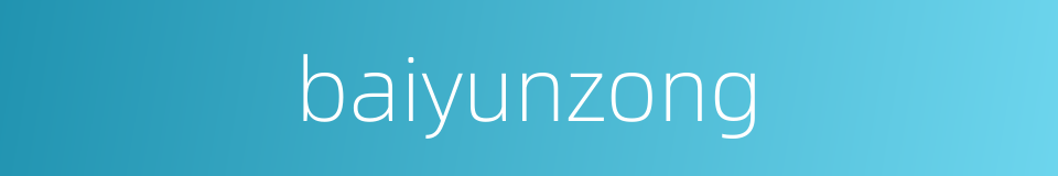 baiyunzong的同义词