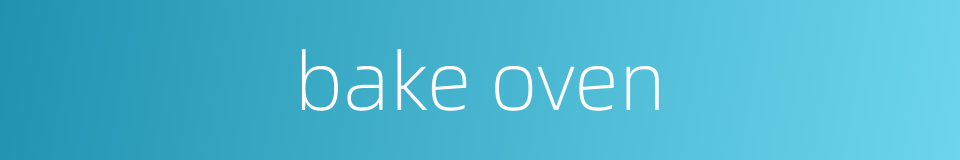 bake oven的同义词
