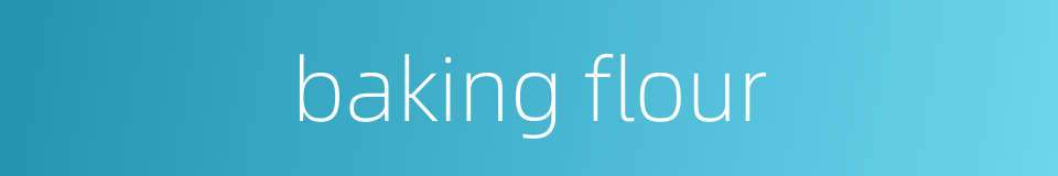 baking flour的同义词