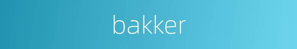 bakker的同义词