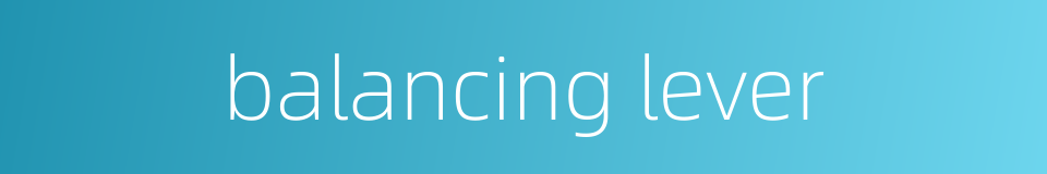 balancing lever的同义词