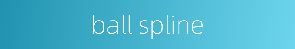ball spline的同义词