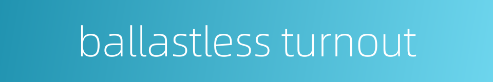 ballastless turnout的同义词