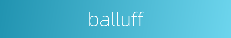 balluff的意思