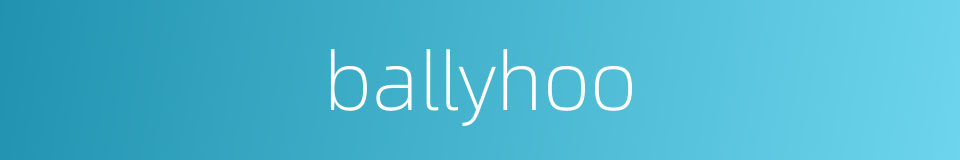 ballyhoo的同义词