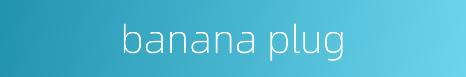 banana plug的同义词