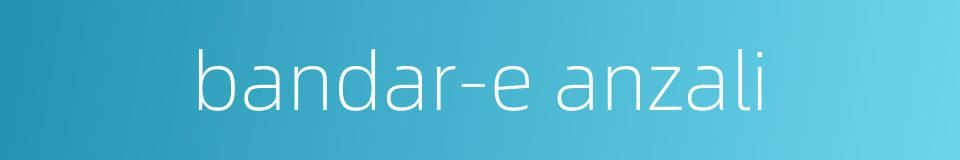 bandar-e anzali的同义词