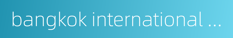 bangkok international airport的同义词
