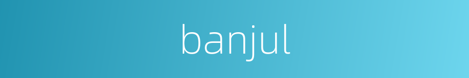 banjul的同义词