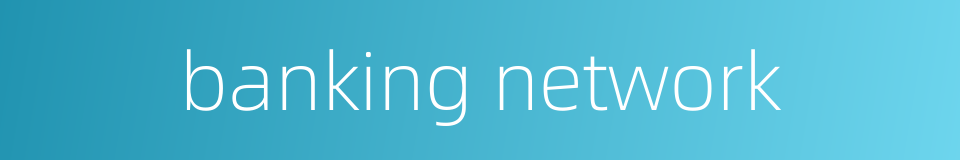 banking network的同义词