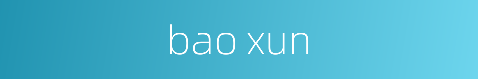 bao xun的同义词