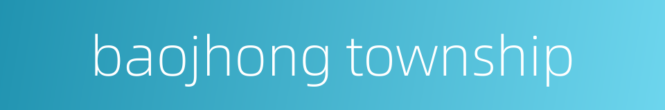 baojhong township的同义词