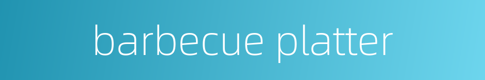 barbecue platter的同义词