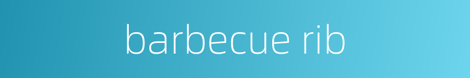 barbecue rib的同义词