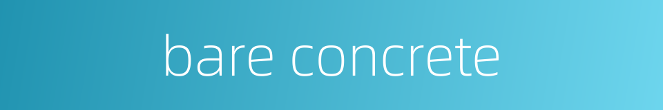 bare concrete的同义词