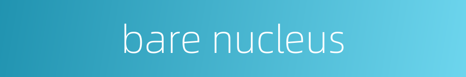 bare nucleus的同义词