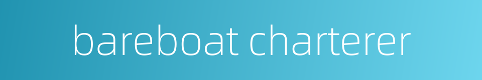 bareboat charterer的同义词