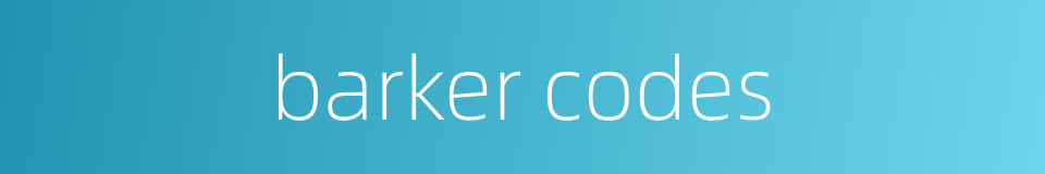 barker codes的同义词
