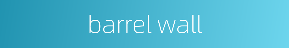 barrel wall的同义词