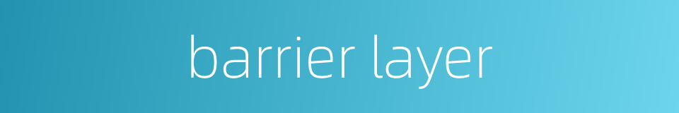 barrier layer的同义词