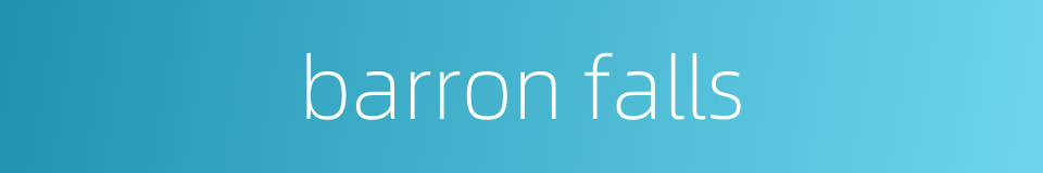 barron falls的同义词