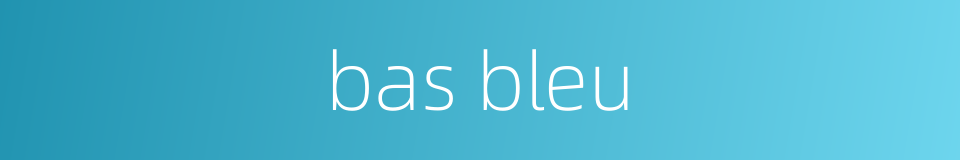 bas bleu的同义词