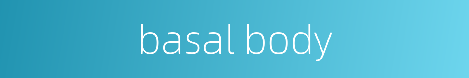 basal body的同义词