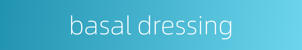 basal dressing的同义词