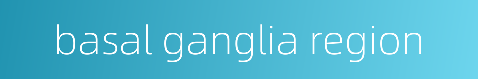 basal ganglia region的同义词