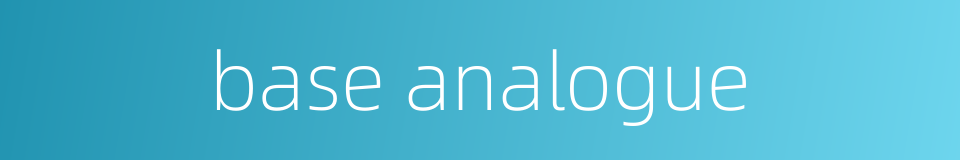 base analogue的同义词